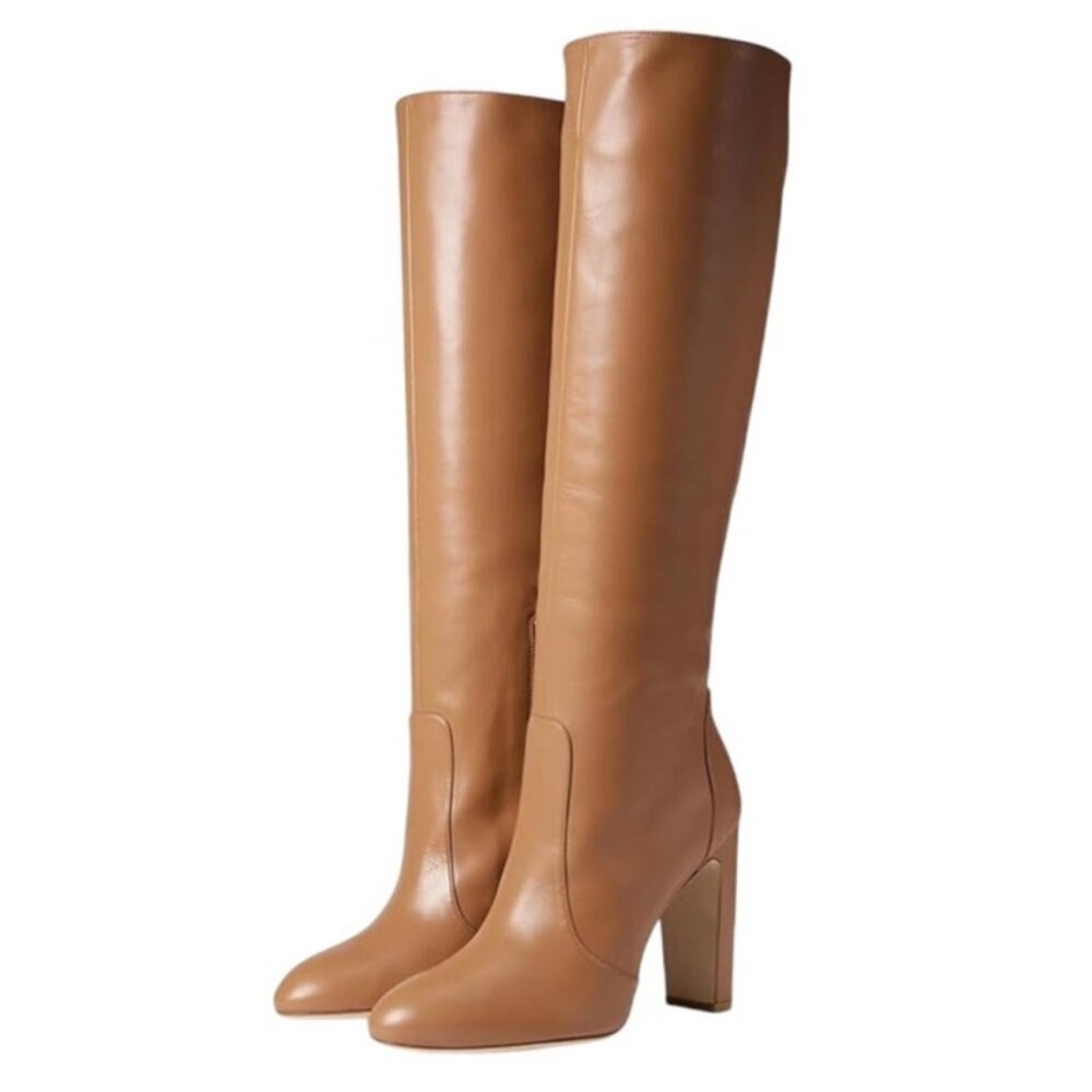Stuart Weitzman Womens Vida 100 Knee High Boots US 6.5B EU 37 Tan Leather